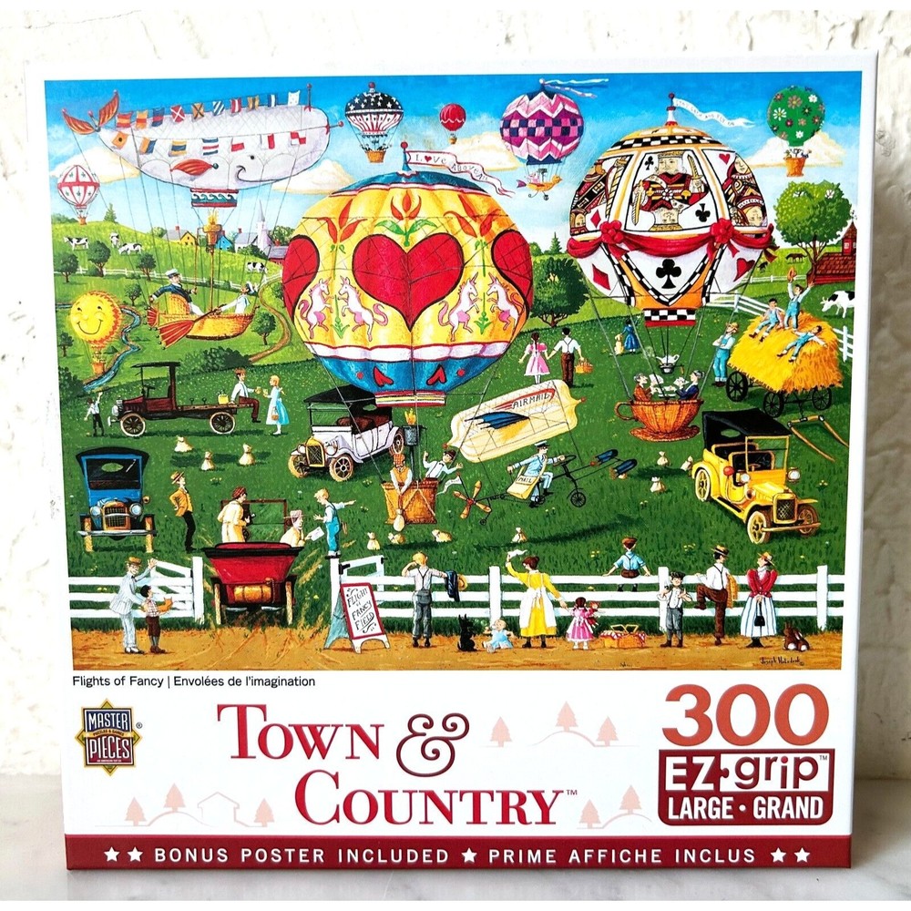 Flights of Fancy 300 EZ-Grip Pieces Masterpieces Jigsaw Puzzle Complete w/Poster